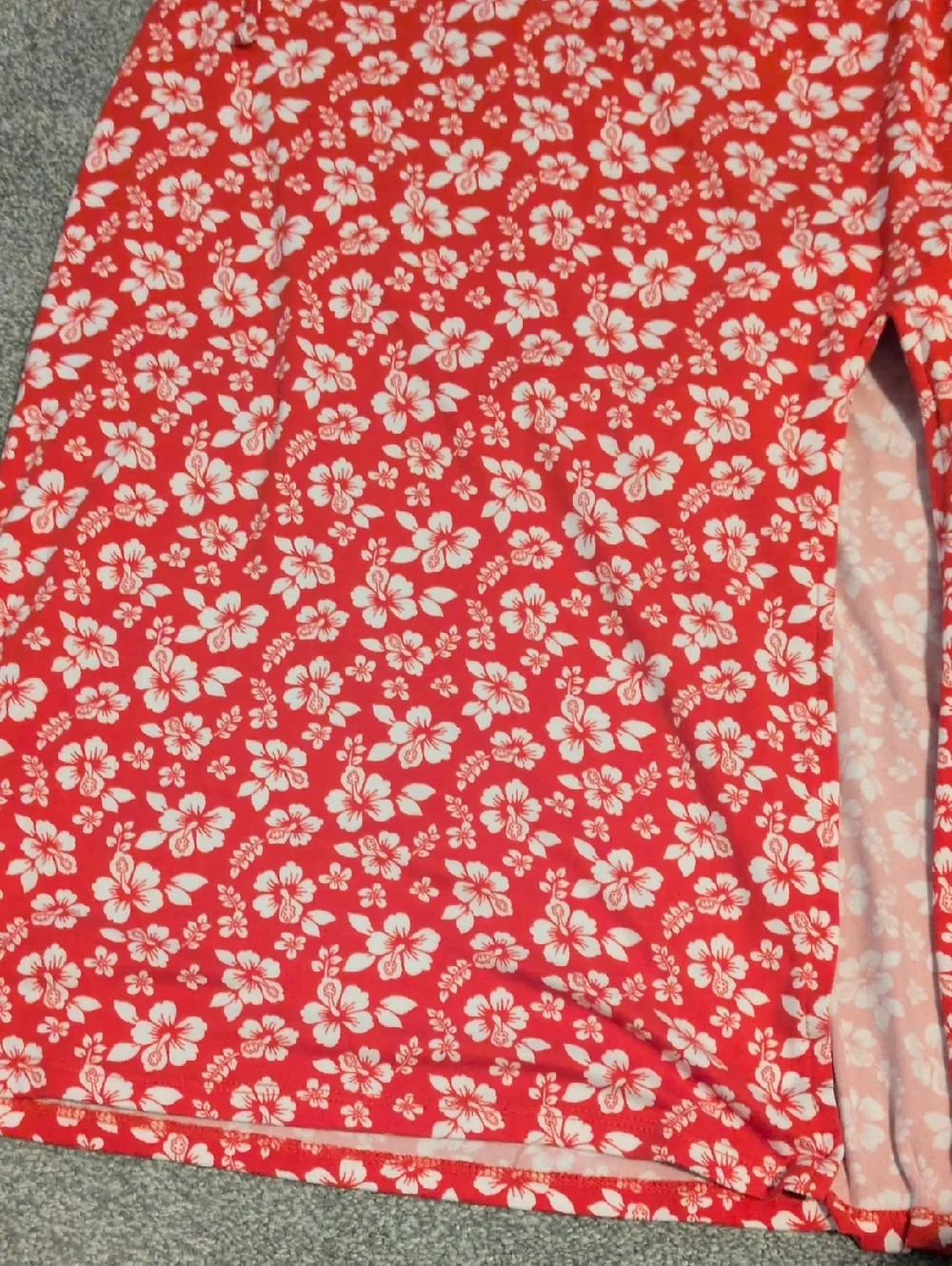 Hollister Hibiscus 🌺 Tropical Floral Red Dress Size Medium - Picture 3 of 7